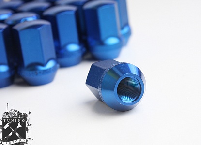 TPI Кованные алюминиевые гайки с секреткой XR NUTS, резьба 12x1.5, синие