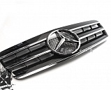 Решетка радиатора для Mercedes-Benz W208, с эмблемой, черная