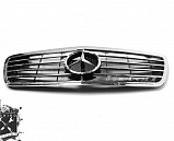 Решетка радиатора для Mercedes-Benz W210, с эмблемой, черная