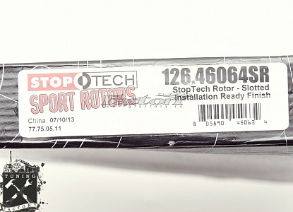 Stoptech Диск тормозной (передний правый) Power Slotted Mitsubishi EVO 7/8/9