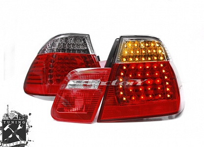 Фонари светодиодные для BMW E46, красные/ тонированные