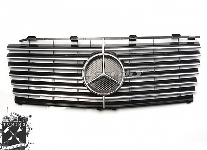Решетка радиатора для Mercedes-Benz W124, черная, без рамки.
