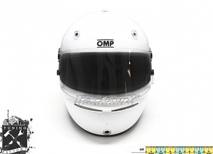 OMP Шлем Grand Prix 10 Hans омологированный FIA закрытый белый