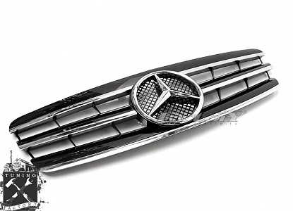 Решетка радиатора для Mercedes-Benz W203, черная