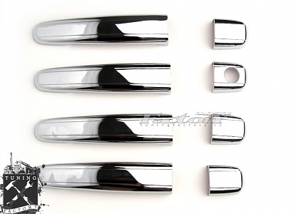 Накладки на ручки дверей для Peugeot 307, хромированные