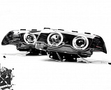 Фары с "angel eyes" для BMW E38, черные