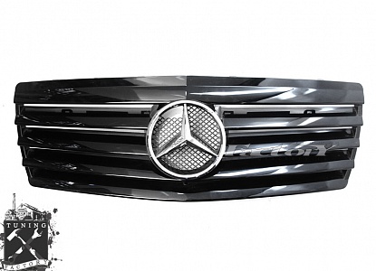 Решетка радиатора для Mercedes-Benz W140, с эмблемой, черная