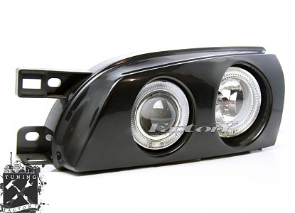 Фары moretto style с "angel eyes" для Subaru Impreza GC, черные
