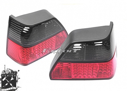 Фонари светодиодные для Volkswagen Golf 2, красные/ тонированные