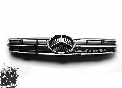 Решетка радиатора для Mercedes-Benz W209, черная